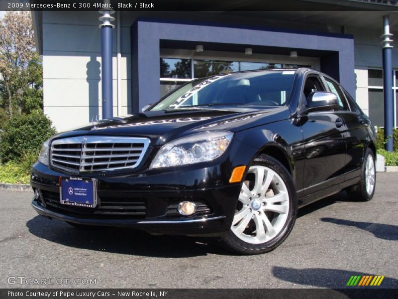 Black / Black 2009 Mercedes-Benz C 300 4Matic