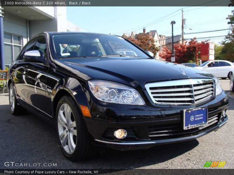 Black / Black 2009 Mercedes-Benz C 300 4Matic