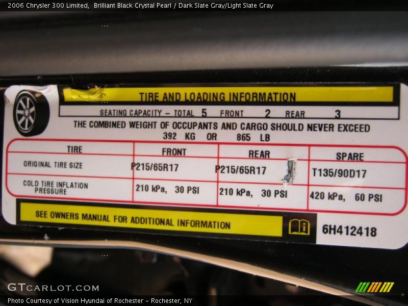 Brilliant Black Crystal Pearl / Dark Slate Gray/Light Slate Gray 2006 Chrysler 300 Limited