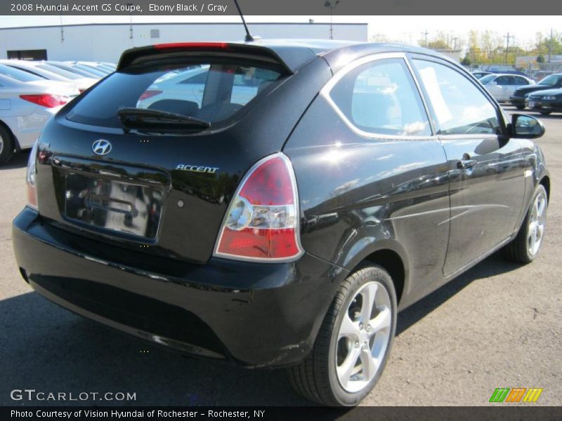 Ebony Black / Gray 2008 Hyundai Accent GS Coupe