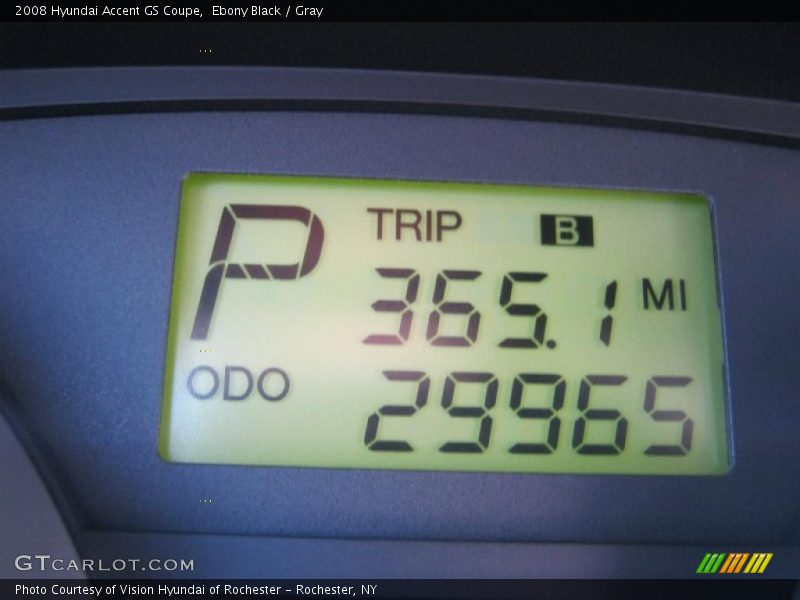 Ebony Black / Gray 2008 Hyundai Accent GS Coupe