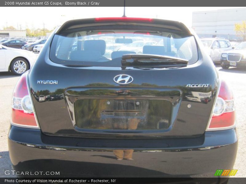 Ebony Black / Gray 2008 Hyundai Accent GS Coupe