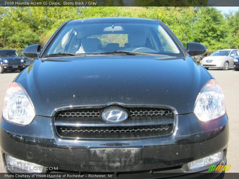 Ebony Black / Gray 2008 Hyundai Accent GS Coupe