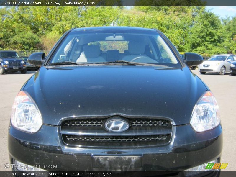 Ebony Black / Gray 2008 Hyundai Accent GS Coupe