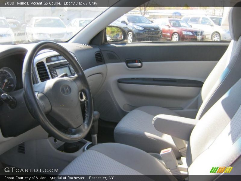Ebony Black / Gray 2008 Hyundai Accent GS Coupe