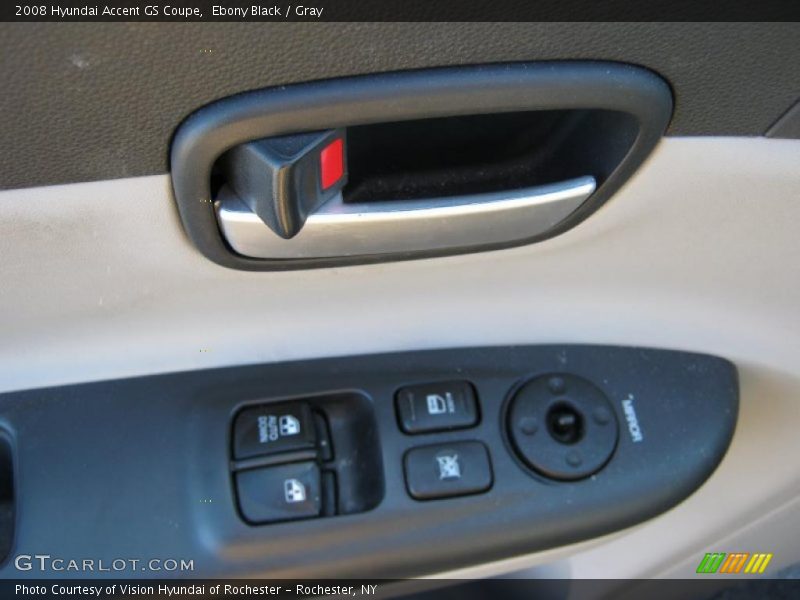 Ebony Black / Gray 2008 Hyundai Accent GS Coupe