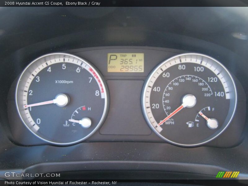  2008 Accent GS Coupe GS Coupe Gauges
