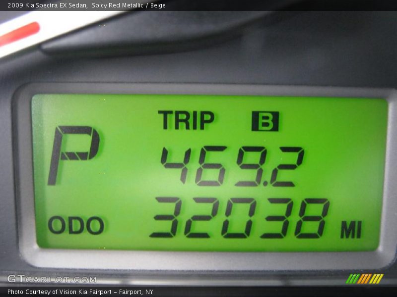 Spicy Red Metallic / Beige 2009 Kia Spectra EX Sedan