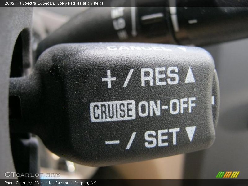 Spicy Red Metallic / Beige 2009 Kia Spectra EX Sedan