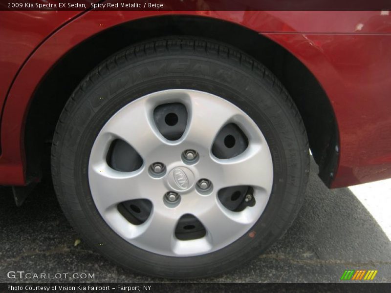 Spicy Red Metallic / Beige 2009 Kia Spectra EX Sedan