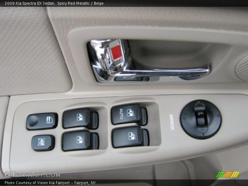 Spicy Red Metallic / Beige 2009 Kia Spectra EX Sedan