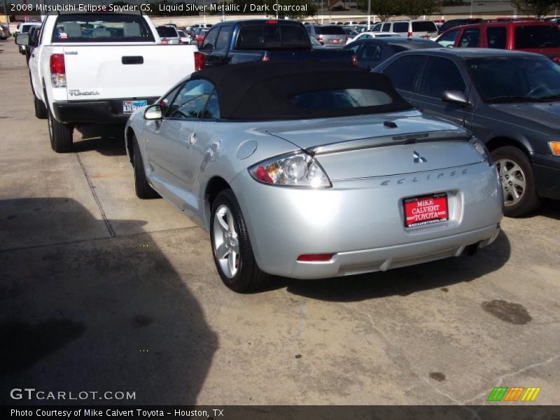 Liquid Silver Metallic / Dark Charcoal 2008 Mitsubishi Eclipse Spyder GS