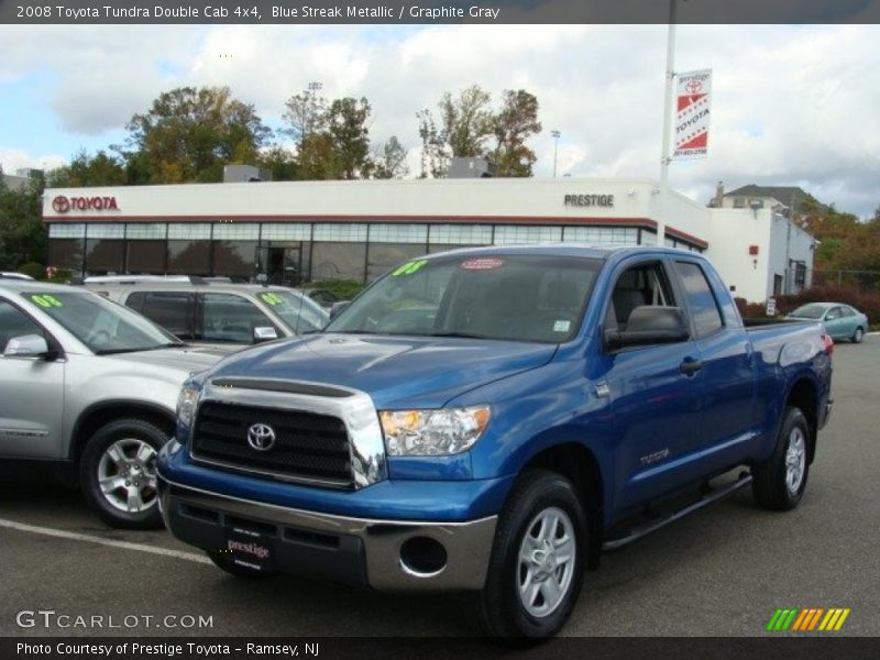 Blue Streak Metallic / Graphite Gray 2008 Toyota Tundra Double Cab 4x4