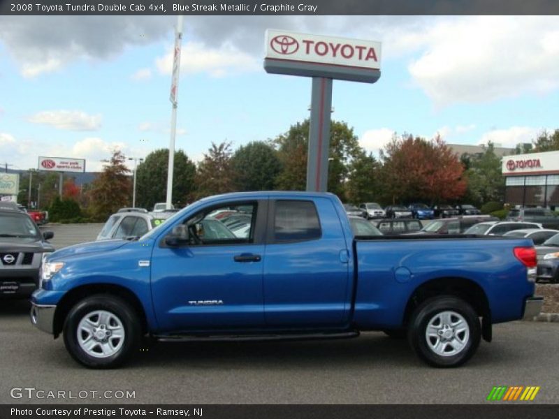 Blue Streak Metallic / Graphite Gray 2008 Toyota Tundra Double Cab 4x4