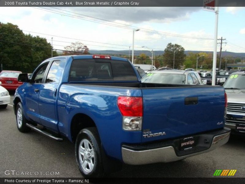 Blue Streak Metallic / Graphite Gray 2008 Toyota Tundra Double Cab 4x4