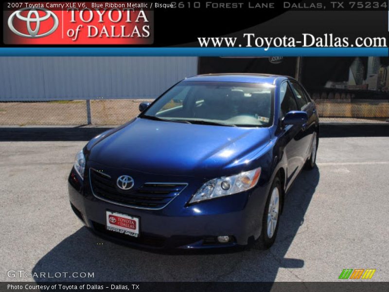 Blue Ribbon Metallic / Bisque 2007 Toyota Camry XLE V6