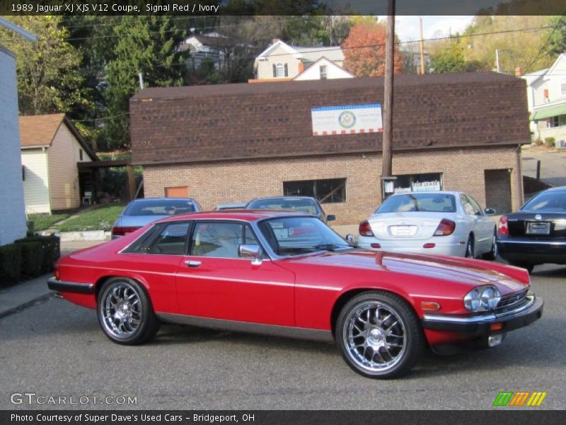 Signal Red / Ivory 1989 Jaguar XJ XJS V12 Coupe