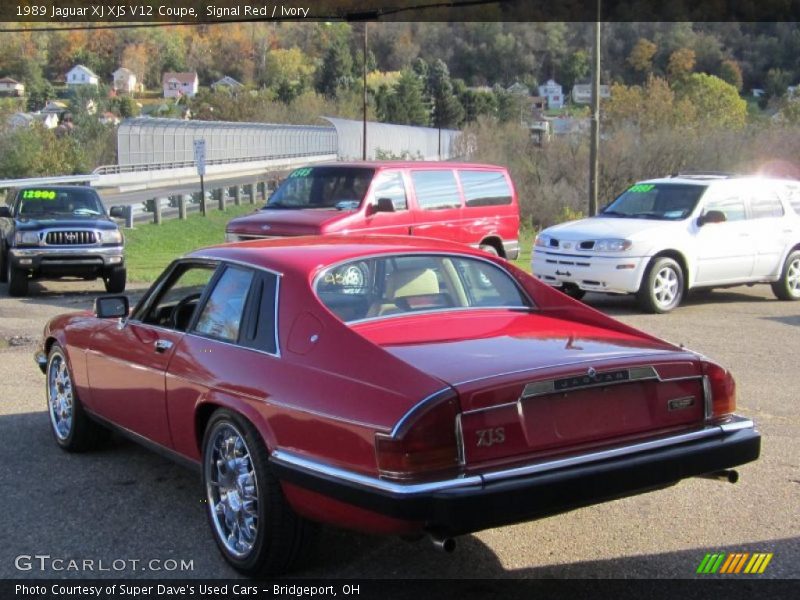 Signal Red / Ivory 1989 Jaguar XJ XJS V12 Coupe