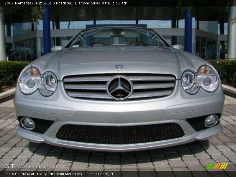 Diamond Silver Metallic / Black 2007 Mercedes-Benz SL 550 Roadster