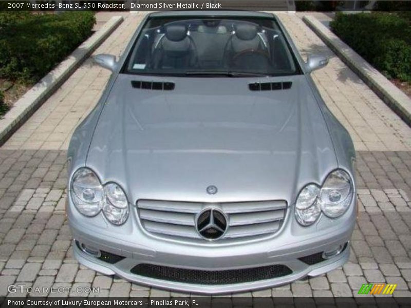 Diamond Silver Metallic / Black 2007 Mercedes-Benz SL 550 Roadster