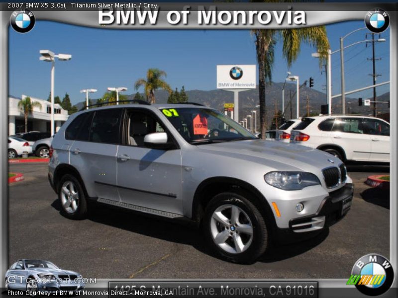 Titanium Silver Metallic / Gray 2007 BMW X5 3.0si