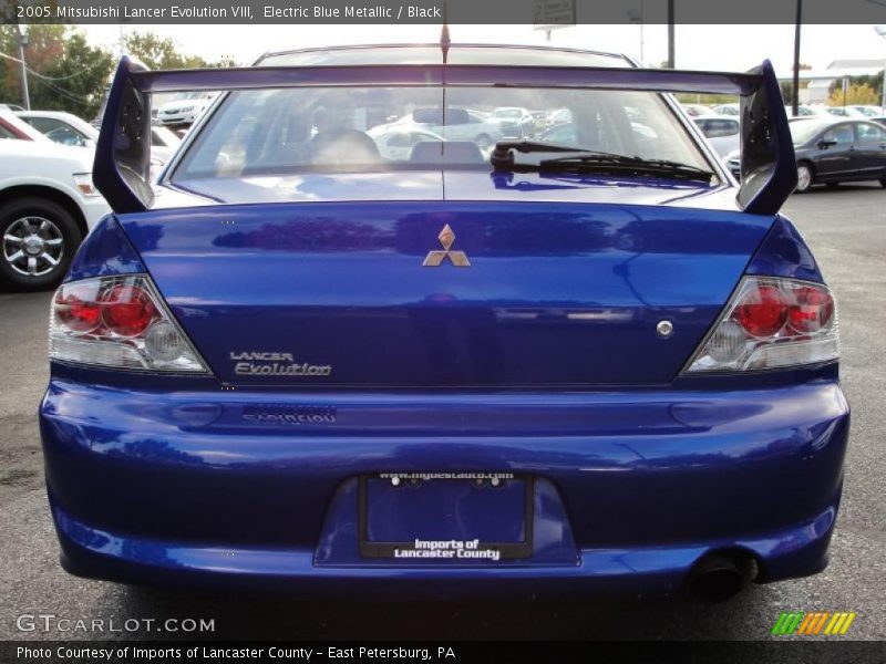 Electric Blue Metallic / Black 2005 Mitsubishi Lancer Evolution VIII
