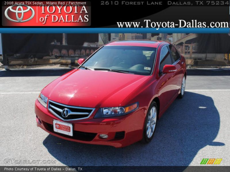 Milano Red / Parchment 2008 Acura TSX Sedan