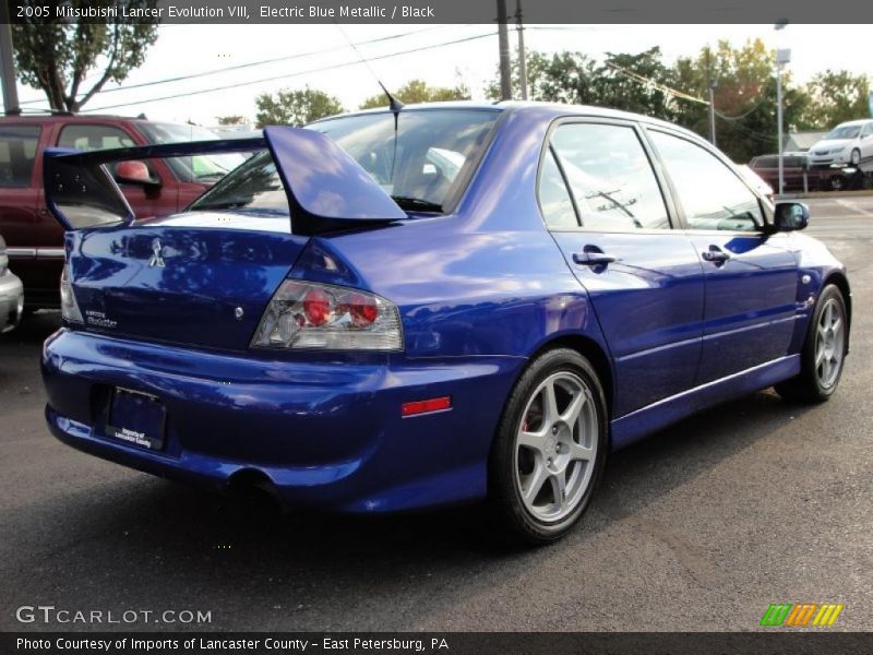 Electric Blue Metallic / Black 2005 Mitsubishi Lancer Evolution VIII
