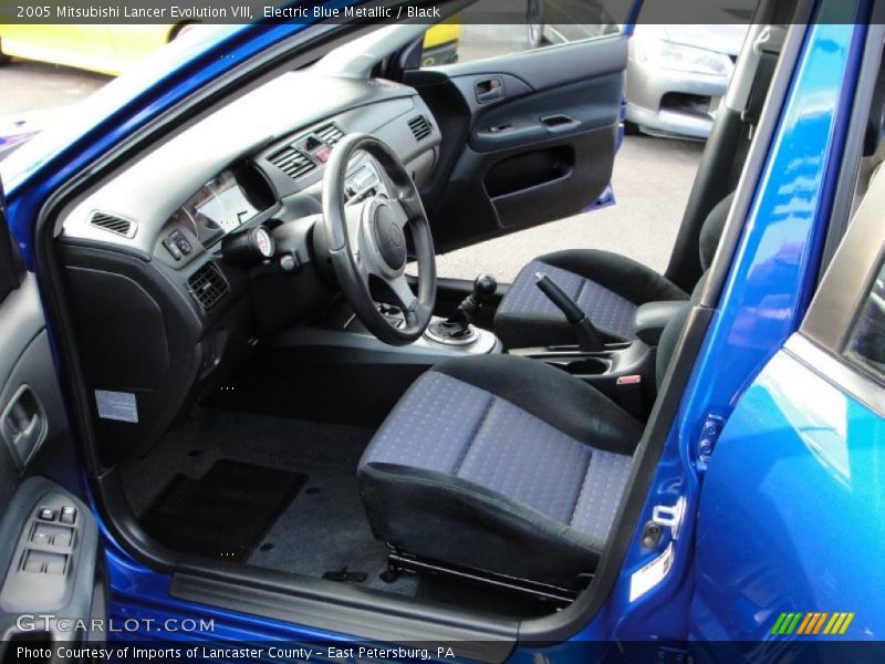 Electric Blue Metallic / Black 2005 Mitsubishi Lancer Evolution VIII