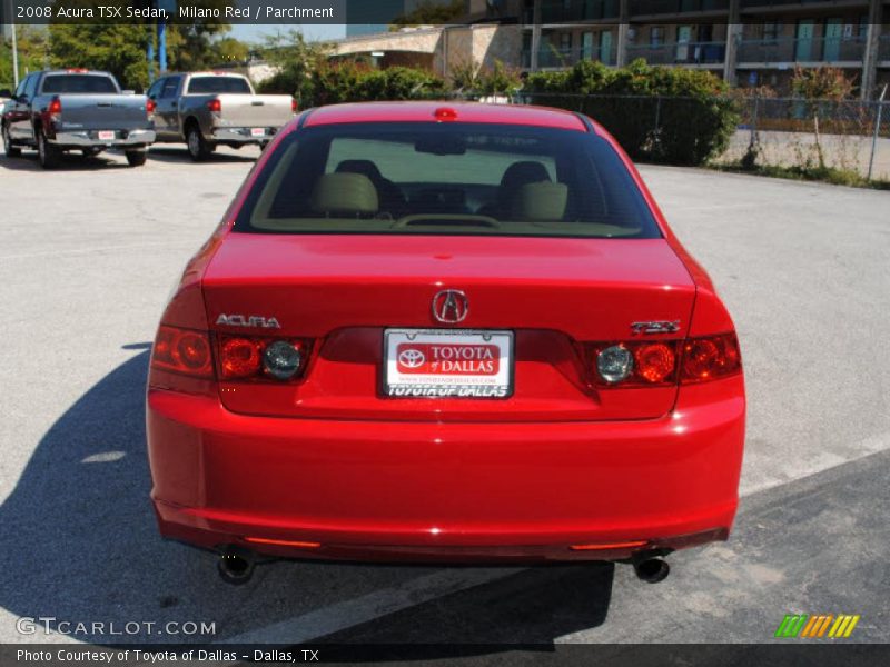 Milano Red / Parchment 2008 Acura TSX Sedan