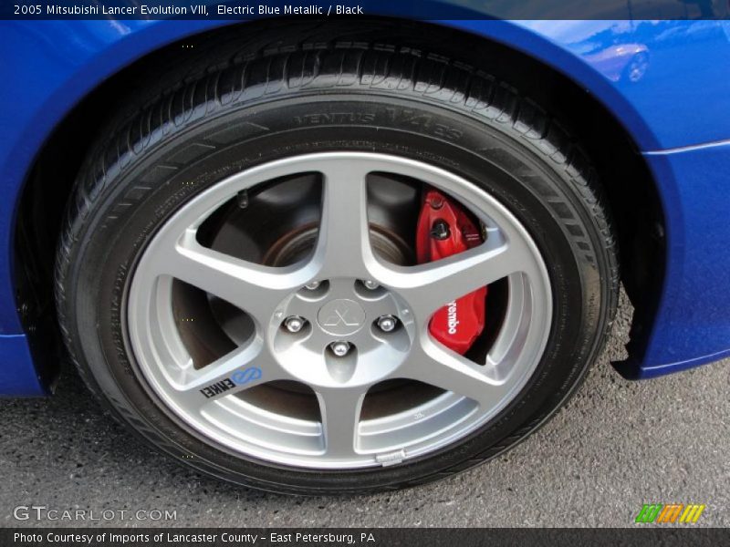 Electric Blue Metallic / Black 2005 Mitsubishi Lancer Evolution VIII