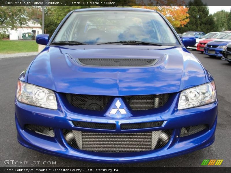 Electric Blue Metallic / Black 2005 Mitsubishi Lancer Evolution VIII