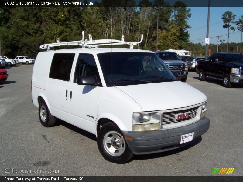 Ivory White / Blue 2002 GMC Safari SL Cargo Van