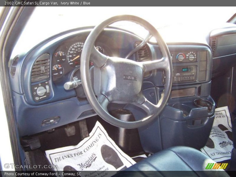 Ivory White / Blue 2002 GMC Safari SL Cargo Van