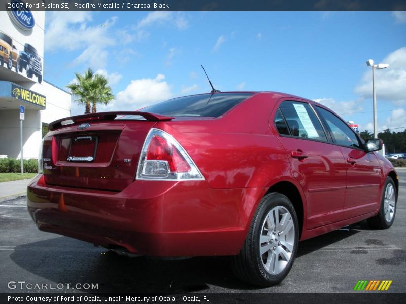 Redfire Metallic / Charcoal Black 2007 Ford Fusion SE