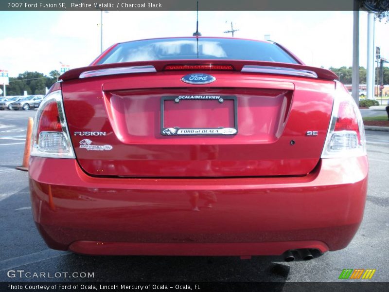 Redfire Metallic / Charcoal Black 2007 Ford Fusion SE