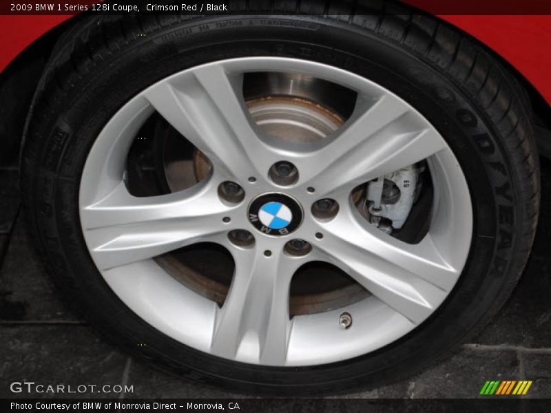 Crimson Red / Black 2009 BMW 1 Series 128i Coupe
