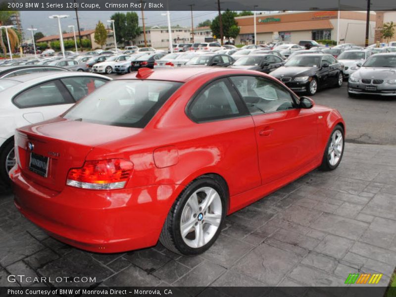 Crimson Red / Black 2009 BMW 1 Series 128i Coupe