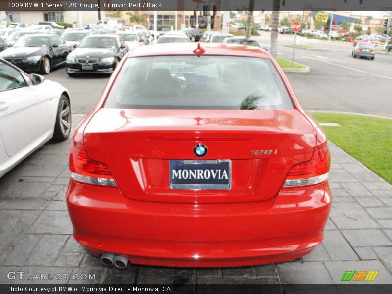 Crimson Red / Black 2009 BMW 1 Series 128i Coupe