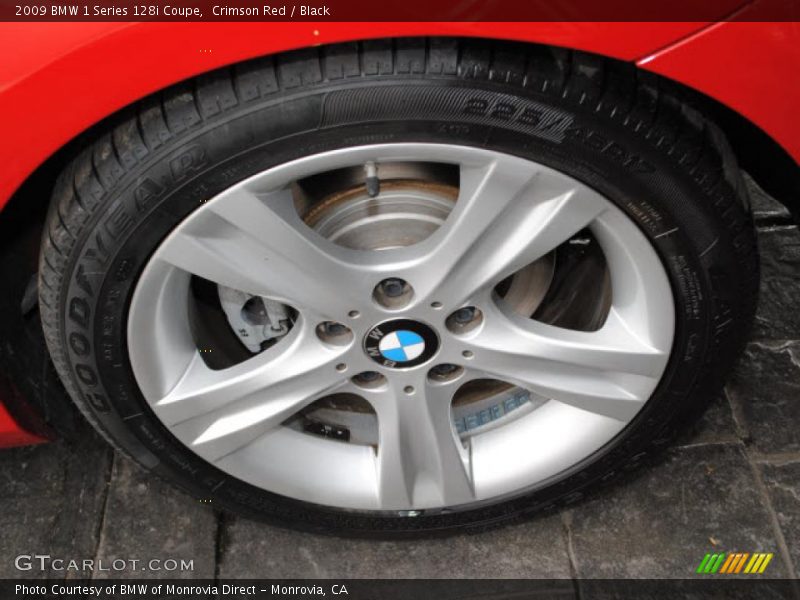 Crimson Red / Black 2009 BMW 1 Series 128i Coupe
