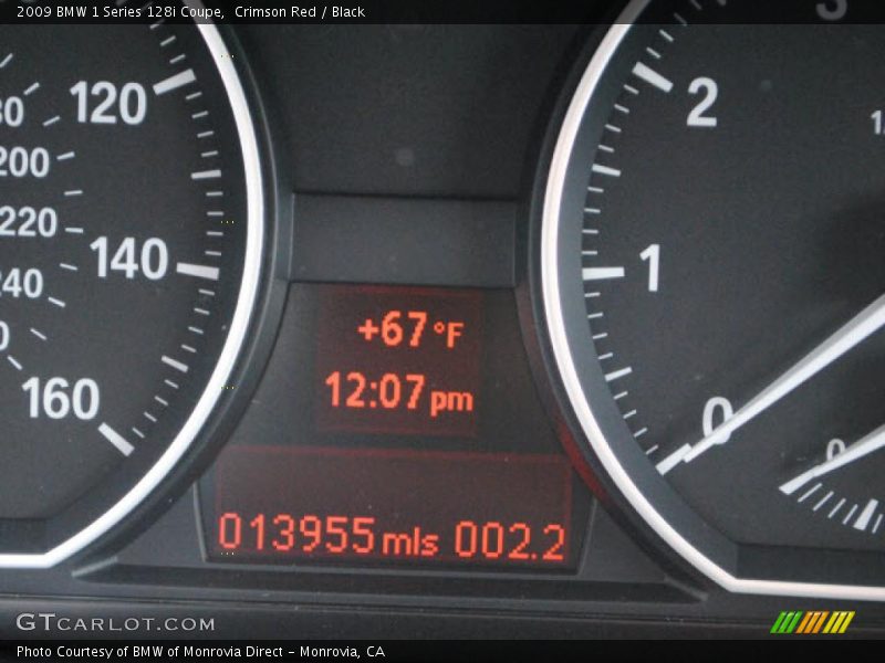 Crimson Red / Black 2009 BMW 1 Series 128i Coupe