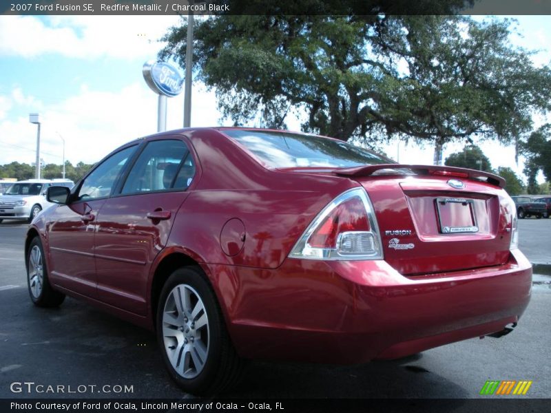 Redfire Metallic / Charcoal Black 2007 Ford Fusion SE
