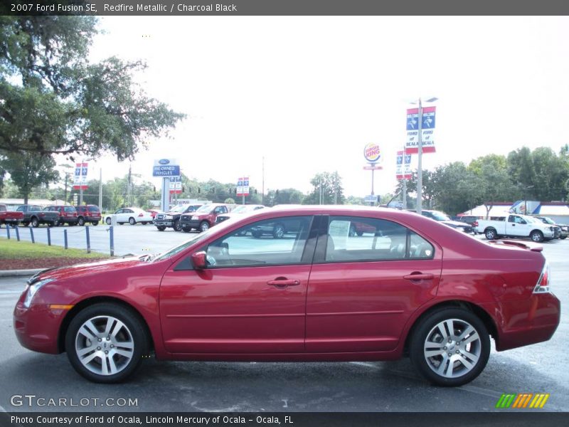 Redfire Metallic / Charcoal Black 2007 Ford Fusion SE