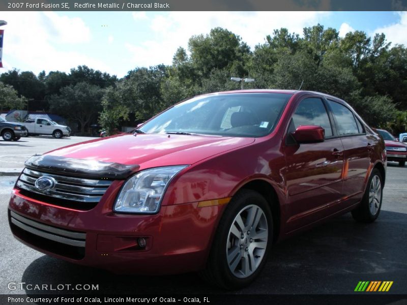 Redfire Metallic / Charcoal Black 2007 Ford Fusion SE