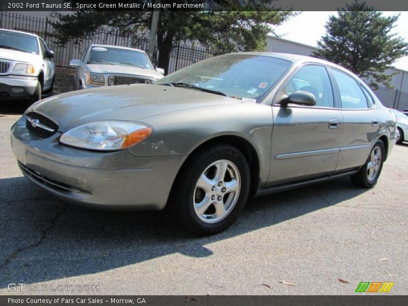 Spruce Green Metallic / Medium Parchment 2002 Ford Taurus SE