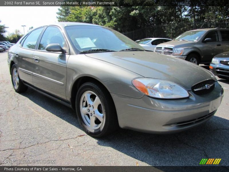 Spruce Green Metallic / Medium Parchment 2002 Ford Taurus SE