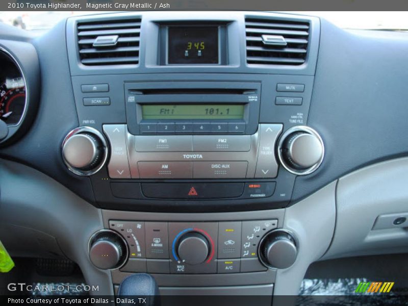 Controls of 2010 Highlander 