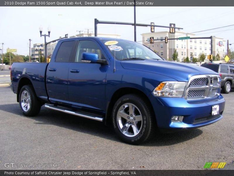 Deep Water Blue Pearl / Dark Slate Gray 2010 Dodge Ram 1500 Sport Quad Cab 4x4