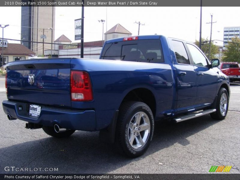 Deep Water Blue Pearl / Dark Slate Gray 2010 Dodge Ram 1500 Sport Quad Cab 4x4