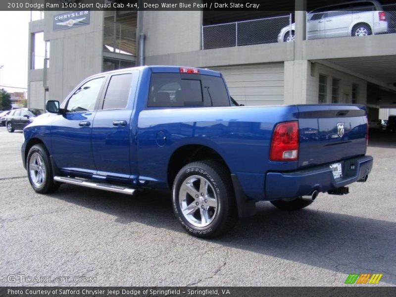 Deep Water Blue Pearl / Dark Slate Gray 2010 Dodge Ram 1500 Sport Quad Cab 4x4